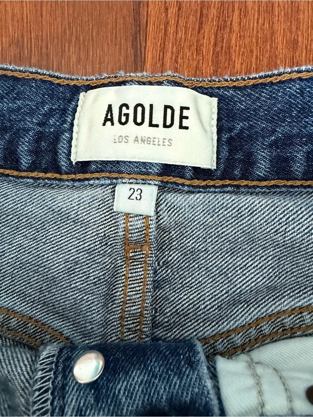 AGOLDE 90s Pinch Waist High Rise Straight Jeans in Control size 23